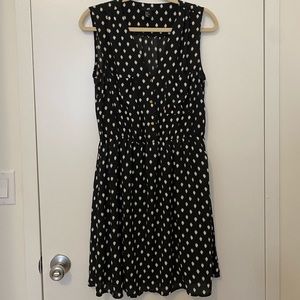 H&M Black and White Dress with Gold Button Details